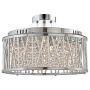 Searchlight Elise 5 Pendant/Semi Flush Chrome with Crystal