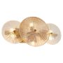Searchlight Wagon Wheel 6 Light Wall/Flush Bronze Clear Amber Glass