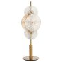 Searchlight Wagon Wheel 6 Light Table Lamp Bronze Clear Amber Glass