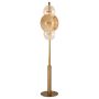 Searchlight Wagon Wheel 6 Light Floor Lamp Bronze Clear Amber Glass