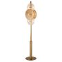 Searchlight Wagon Wheel 6 Light Floor Lamp Bronze Clear Amber Glass