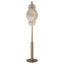Searchlight Wagon Wheel 6 Light Floor Lamp Bronze Clear Amber Glass