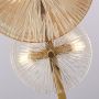 Searchlight Wagon Wheel 6 Light Floor Lamp Bronze Clear Amber Glass