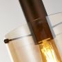Searchlight Sweden Pendant Mocha with Amber Glass