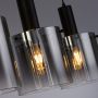 Searchlight Sweden 4 Light Bar Pendant Black with Smoked Ombre Glass