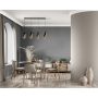 Searchlight Sweden 4 Light Bar Pendant Black with Smoked Ombre Glass