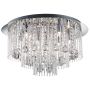 Searchlight Beatrix 8 Light Flush Chrome with Crystal