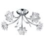 Searchlight Bellis Semi Flush Chrome with Clear Glass