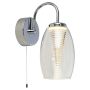 Searchlight Cyclone Wall Light Chrome with Glass