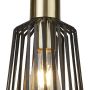 Searchlight Bird Cage 16cm Pendant Light Black & Brass