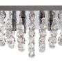 Searchlight Flush Ceiling Light Crystal & Chrome 6 Square