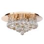Searchlight Flush Ceiling Light Crystal & Gold 4 Lights