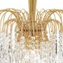 Searchlight Waterfall Crystal Chandelier 3 Lights Gold