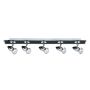 Searchlight 5 Spotlight Bar Ceiling Light Chrome Black