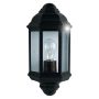 Searchlight Outdoor Half Lantern Wall Light Black