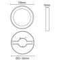 Spa Tauri Slimline LED Bathroom Ceiling Light 6W 600lm White