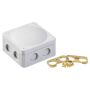 Wiska 85x85mm Weatherproof Armoured Cable Junction Box Grey IP67