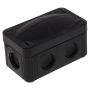 Wiska 206 85x49mm Weatherproof Junction Box Black