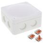 Wiska 308/5 85x85mm Junction Box with Wago Connectors White