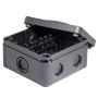 Wiska 407/5 95x95mm Junction Box with Wago Connectors Black