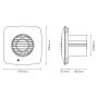 Xpelair DX100BHTS Bathroom Extractor Fan with Humidistat 93019AW