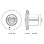 Xpelair DX100TR Bathroom Extractor Fan Kit Round with Timer 93006AW