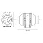 Xpelair XIMX100PLUS 100mm Inline Fan Powerful Two Speed