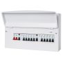 MK 8 Way Dual RCD Consumer Unit High Integrity Populated Y8666SMET