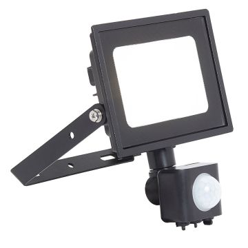 Image of Ansell Eden 10W LED Floodlight PIR 4000K Black