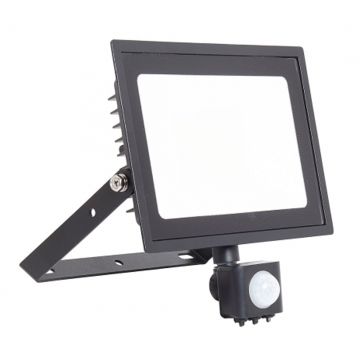Image of Ansell Eden 50W LED Floodlight PIR 4000K Black
