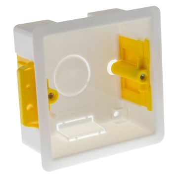 Image of Appleby Dry Lining Box 1 Gang 35mm Deep Single Plate White