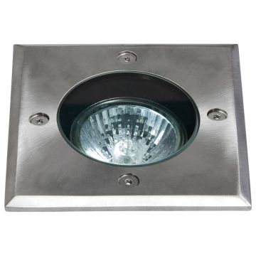 Image of Astro 1312003 Gramos Square Ground Light Brushed Stainless Steel