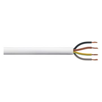 Image of 3184Y 0.75mm PVC Flexible Cable Four Core White 1M