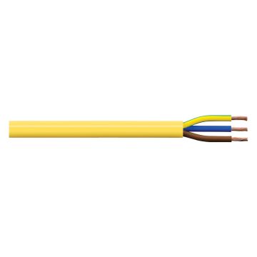 Image of 3183Y 1.5mm 110V Flexible Arctic Yellow Cable 3 Core 1M