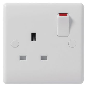 Image of BG Electrical 821 13A 1P Switch Socket 1 Gang White