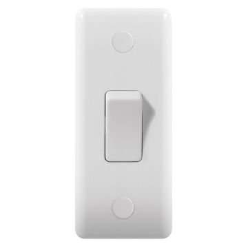 Image of BG Electrical 847 10A Architrave Switch 1 Gang 2 Way White