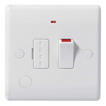 Image of BG Electrical 853 13A 2P Switched Fused Spur Flex Outlet Neon