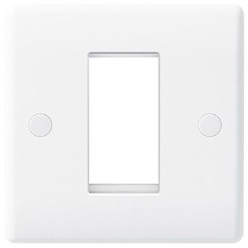 Image of BG Electrical 8EMS1 1 Module Square Front Plate White