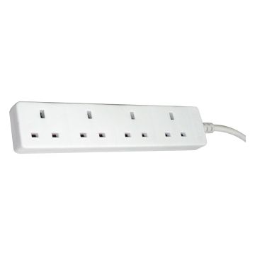 Image of BG Electrical BFG1 4 Gang 13A Extension Lead 1M White