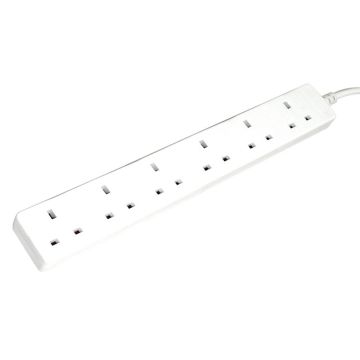Image of BG Electrical BSG1-MP 6 Gang 13A Extension Lead 1M White