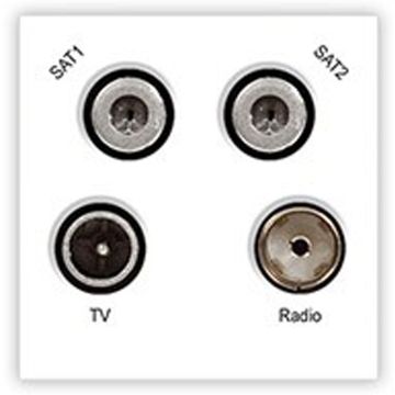 Image of BG Electrical Euro EMTVFMSAT2W TV Radio Dual Satellite TV Radio Module