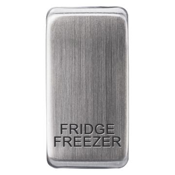 Image of BG Nexus Grid RRFFBS Rocker Printed Fridge Freezer Brushed Steel