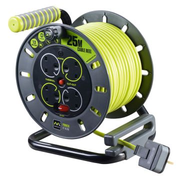 Image of BG Electrical Pro-XT Open Cable Reel 4 Gang 13A 25M