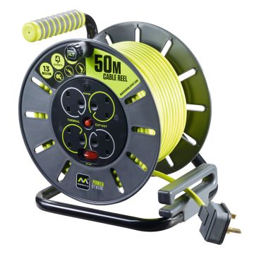 Image of BG Electrical Pro-XT Open Cable Reel 4 Gang 13A 50M