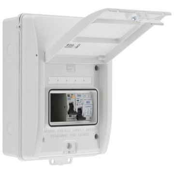 Image of BG EV Consumer Unit AFDD Incomer SPD IP65 White
