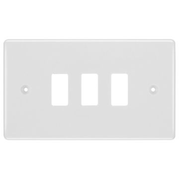 Image for BG Nexus 3 Gang Grid Module Front Plate R83 White
