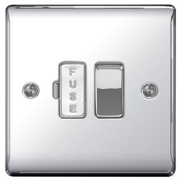 Image of BG Nexus Metal 13A Switched Fused Spur Polished Chrome
