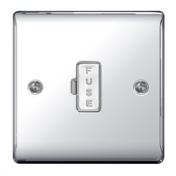Image of BG Nexus Metal NPC54 13A Unswitched Fused Spur Polished Chrome