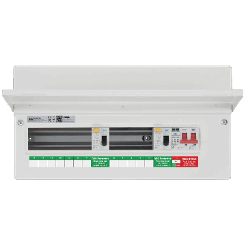 Image of BG 12 Way RCBO Consumer Unit with Main Switch SPD CF19D11S12