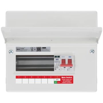 Image of BG Consumer Unit CF9MS6-01 6 Way 100A Main Switch SPD